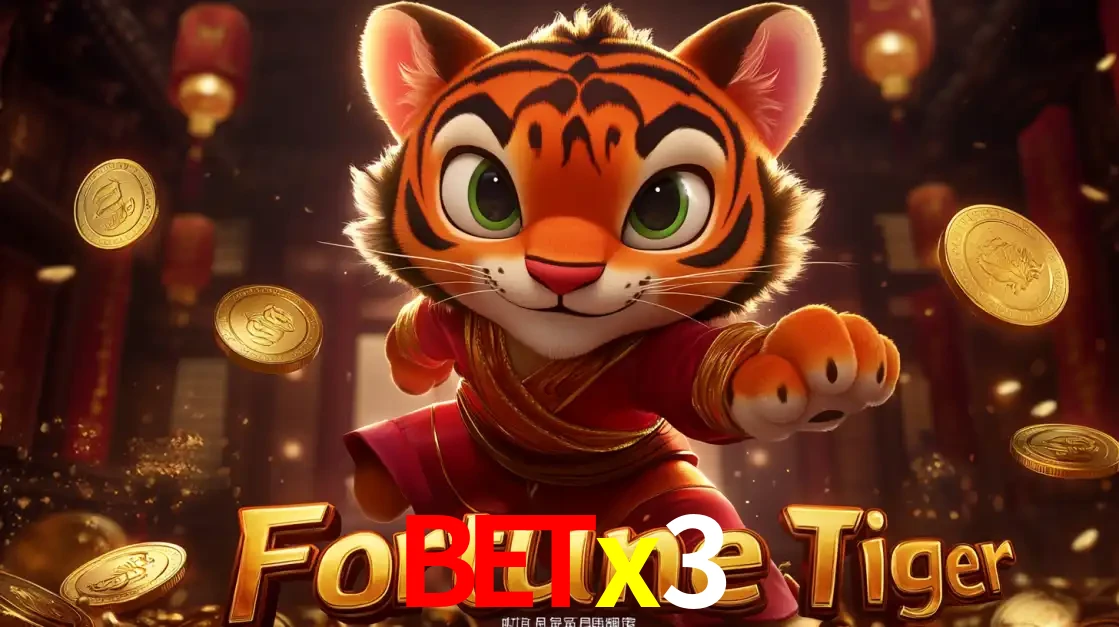 O carismático mascote do jogo de slot Fortune Tiger, um tigre fofo em pose de artes marciais, pronto para trazer sorte e multiplicadores de ganhos no cassino online betx3.